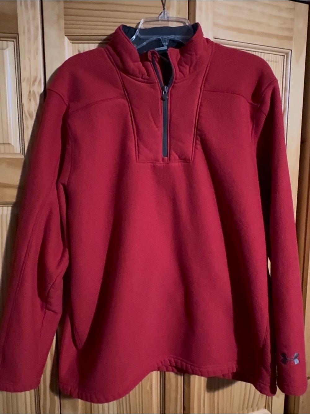 Under Armour Men’s Red Quarter-Zip Fleece Pullover